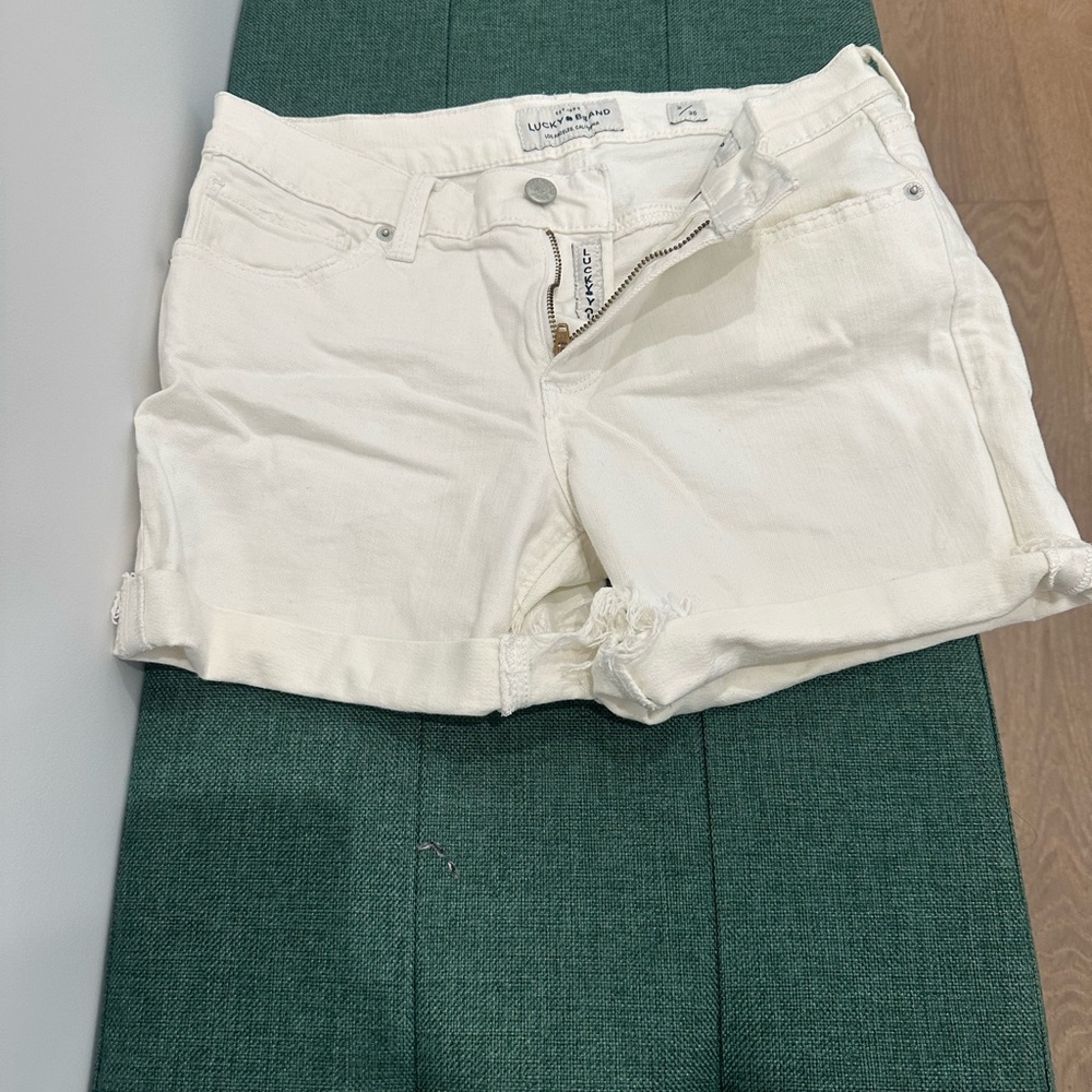 Lucky Brand Women's White Denim Shorts